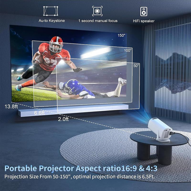 [US Warehouse] Nebula Flow Christmas Gift Projector, Audio Projector, Suitable for Bedroom Cinema and Outdoor Use, 2025 Model Android Wired