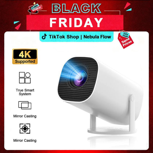 [US Warehouse] Nebula Flow Christmas Gift Projector, Audio Projector, Suitable for Bedroom Cinema and Outdoor Use, 2025 Model Android Wired