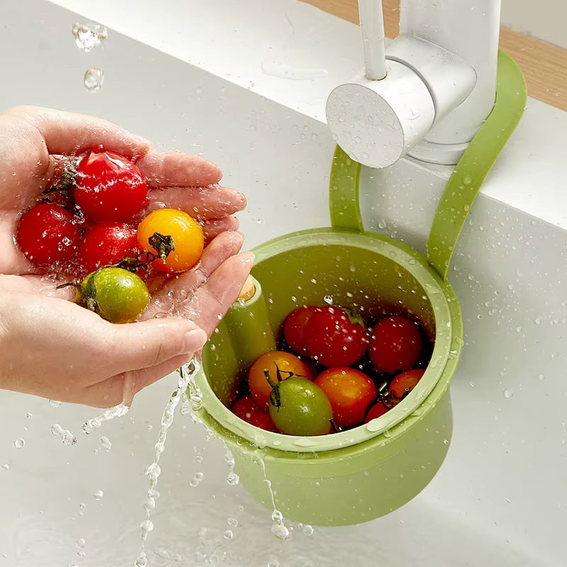 Sink Hanging Strainer Basket Adjustable Sink Filter Strainer Drain Basket Kitchen Accessories Organizer Quickly Drain Baskets