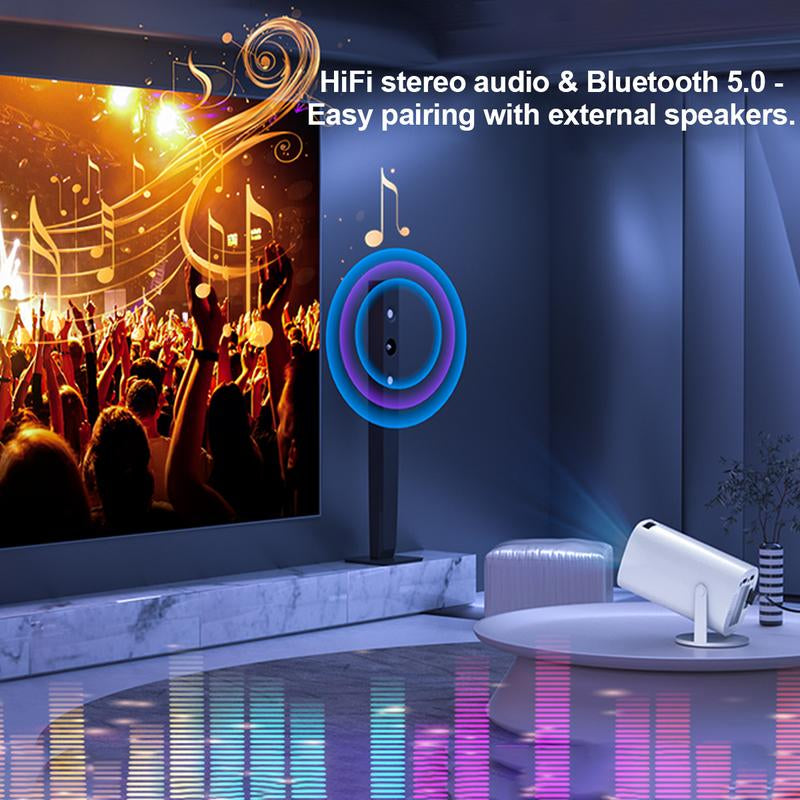 [US Warehouse] Nebula Flow Christmas Gift Projector, Audio Projector, Suitable for Bedroom Cinema and Outdoor Use, 2025 Model Android Wired